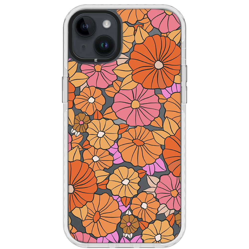 Retro Flowers Impact iPhone Case