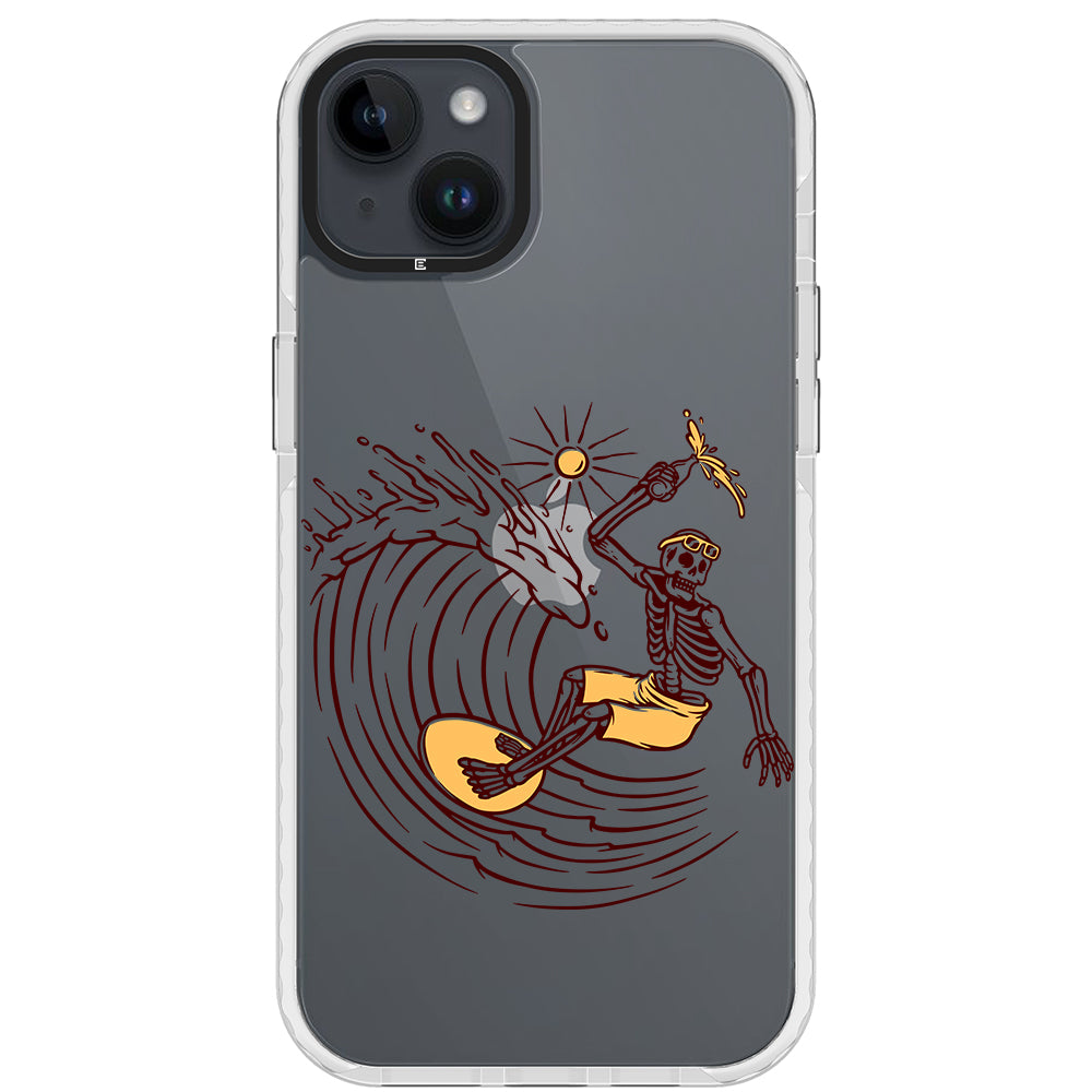 Surfing Skeleton Impact iPhone Case