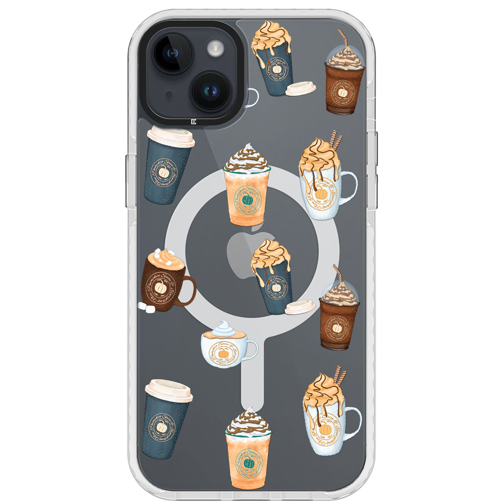 Pumpkin Spice Latte Collage iPhone Case