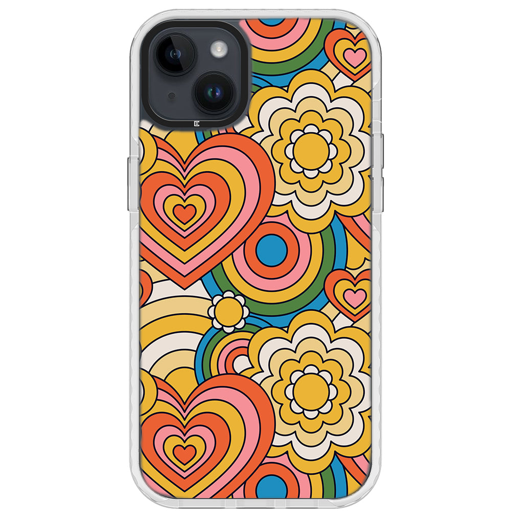 Colorful 70&#39;s Pattern Impact iPhone Case