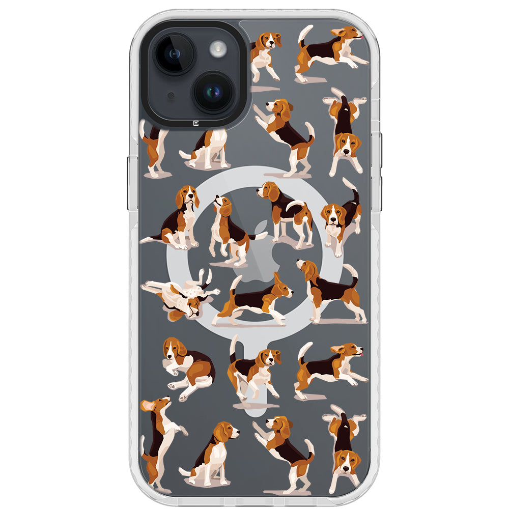 Beagle Hearts Impact iPhone Case