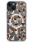 Beagle Hearts Impact iPhone Case