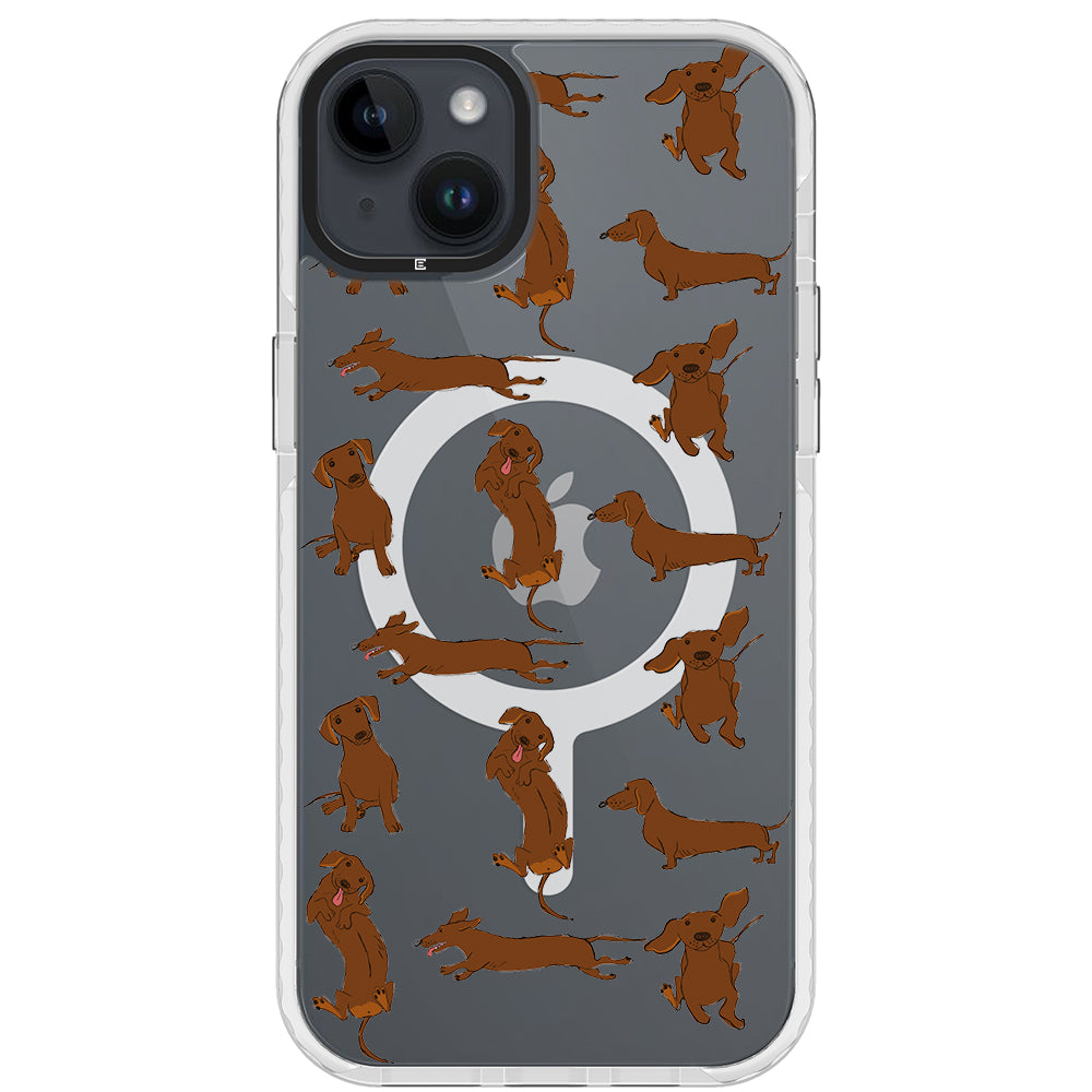 Baby Dachshund Collage Impact iPhone Case