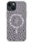 Gray Cow Print Phone Case