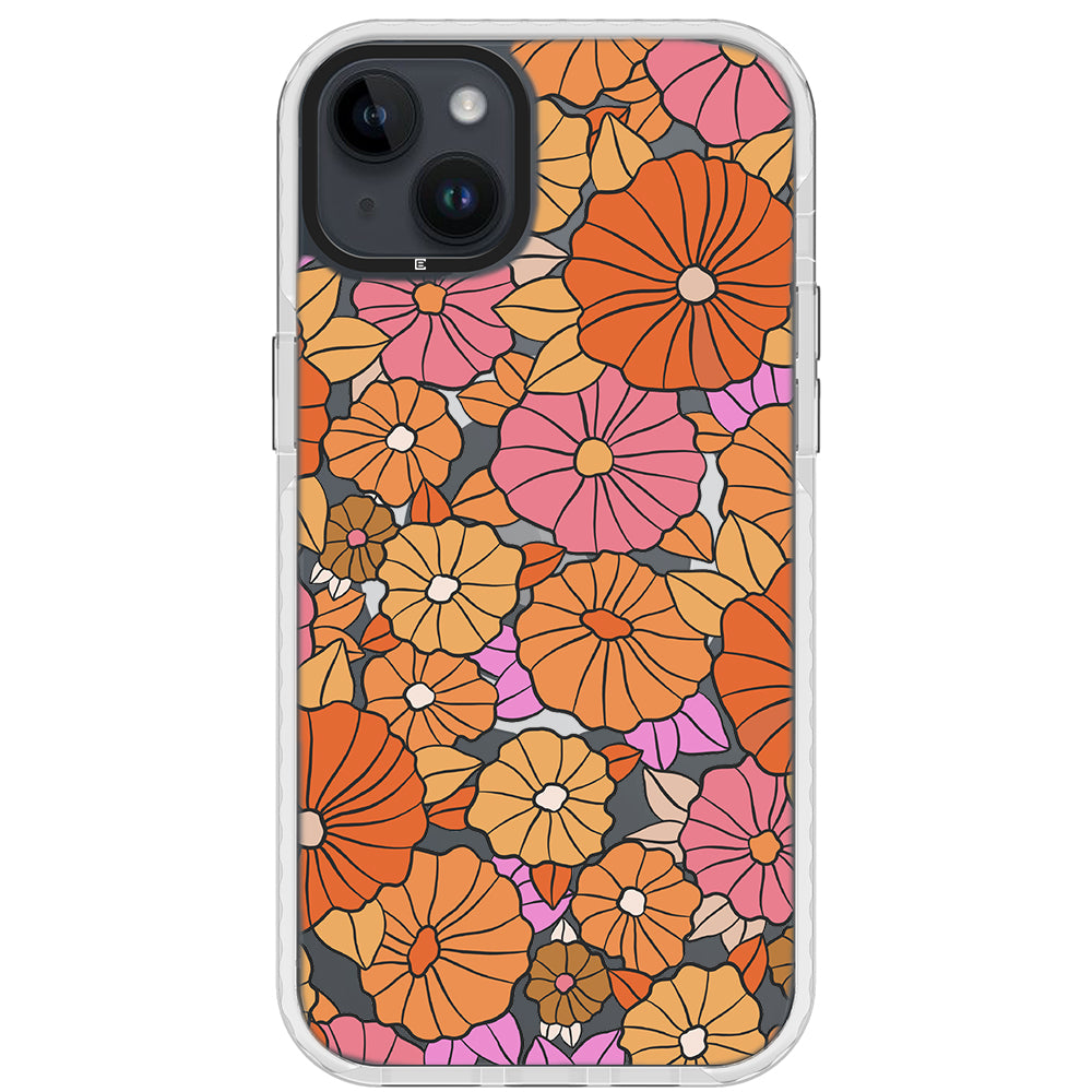 Retro Flowers Impact iPhone Case