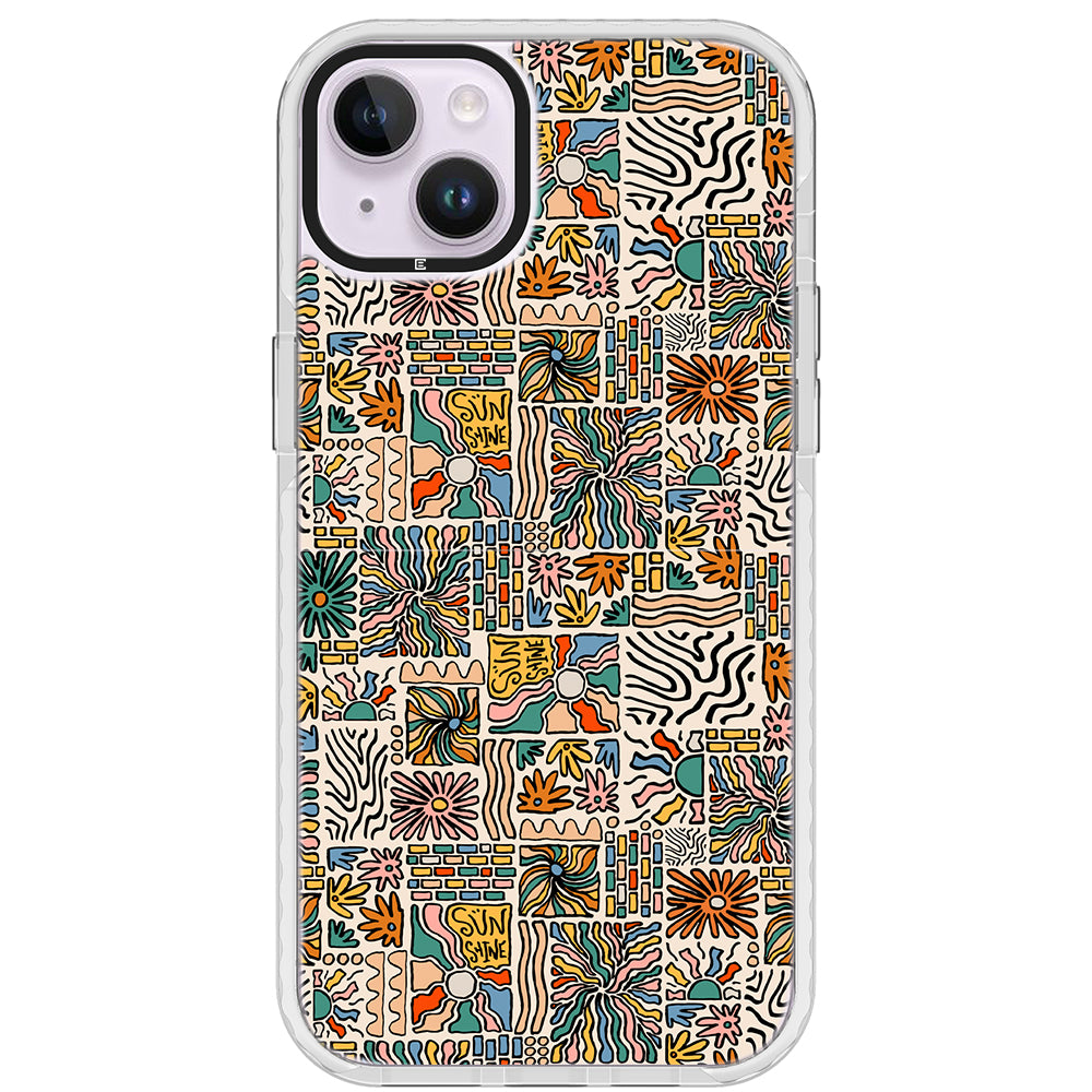 Spring Groovy Pattern Impact iPhone Case