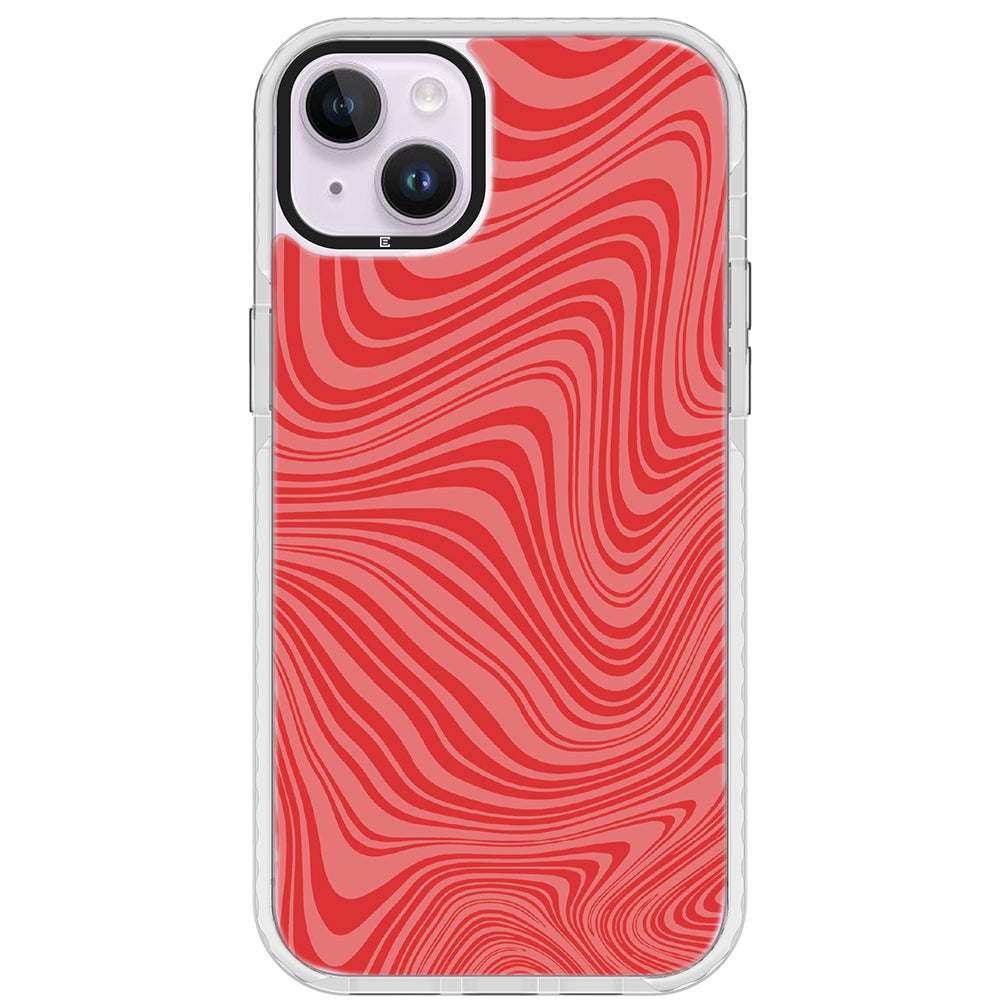 Psychedelic  Red Swirl iPhone Case