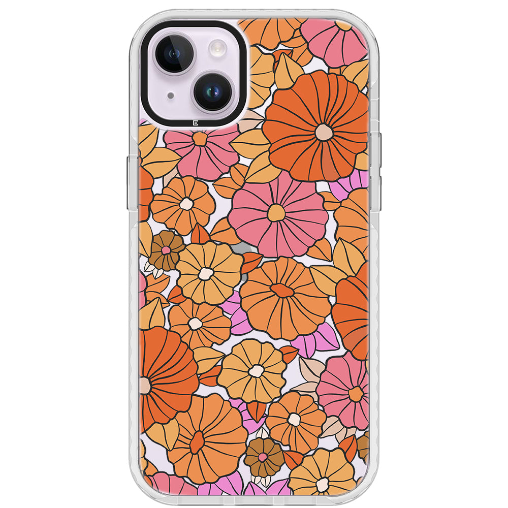 Retro Flowers Impact iPhone Case