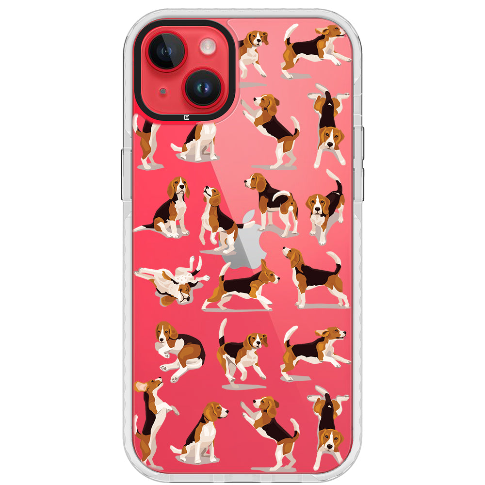 Beagle Hearts Impact iPhone Case