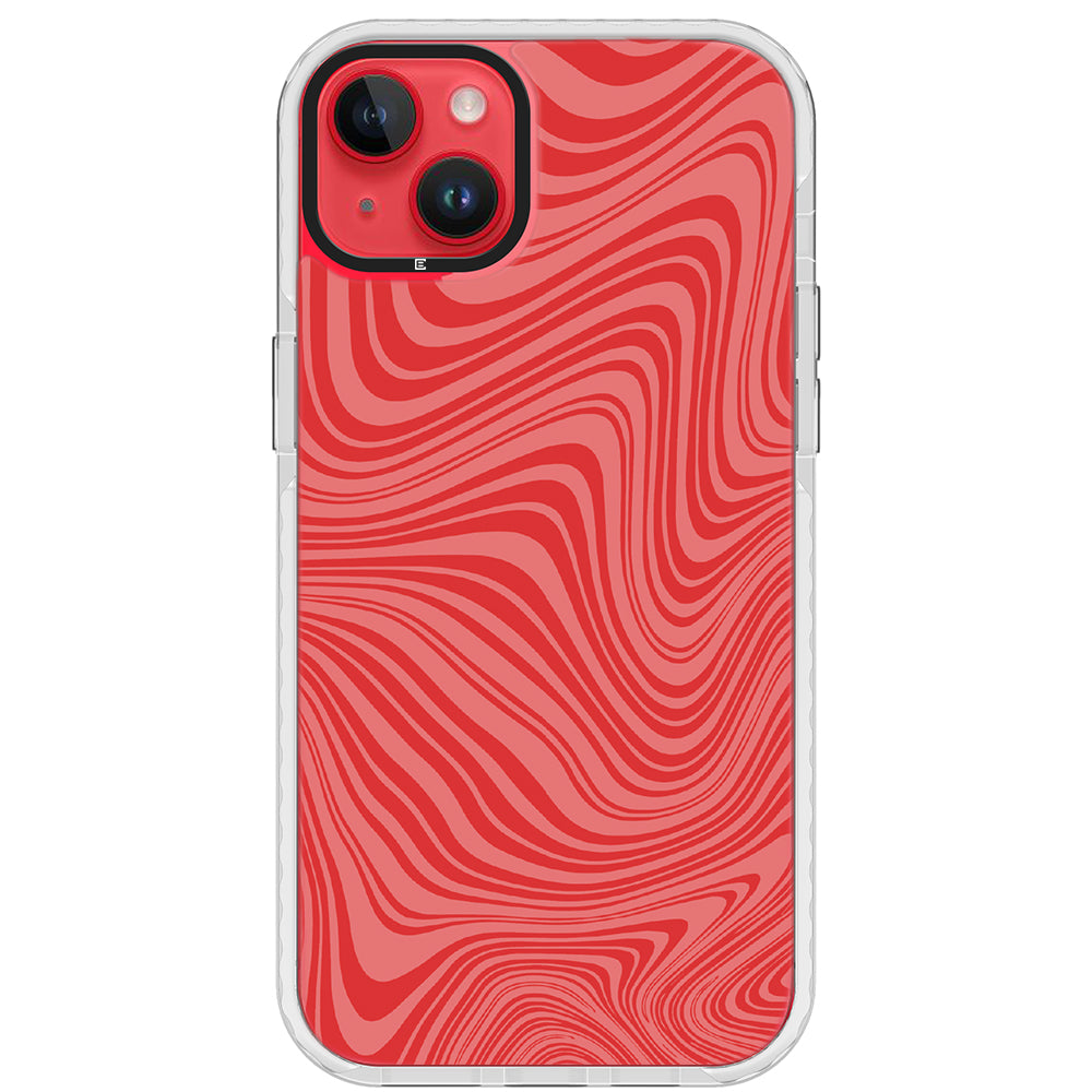 Psychedelic  Red Swirl iPhone Case