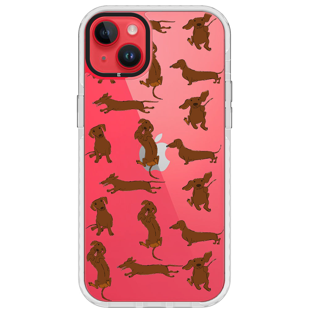 Baby Dachshund Collage Impact iPhone Case