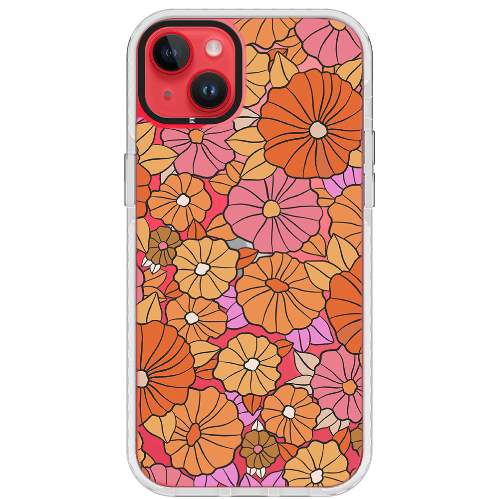 Retro Flowers Impact iPhone Case