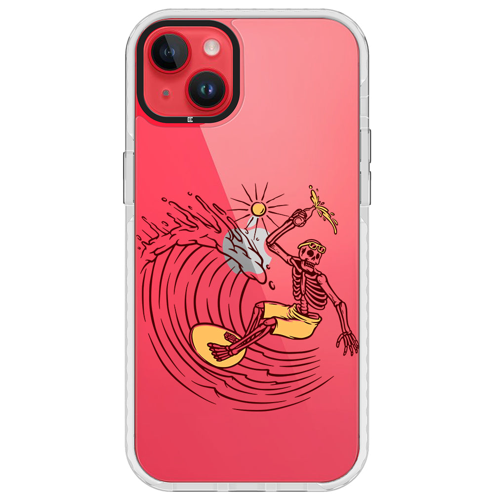 Surfing Skeleton Impact iPhone Case