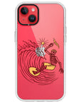 Surfing Skeleton Impact iPhone Case