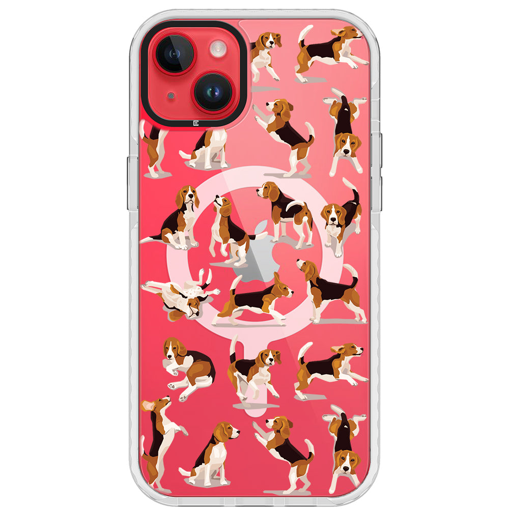 Beagle Hearts Impact iPhone Case