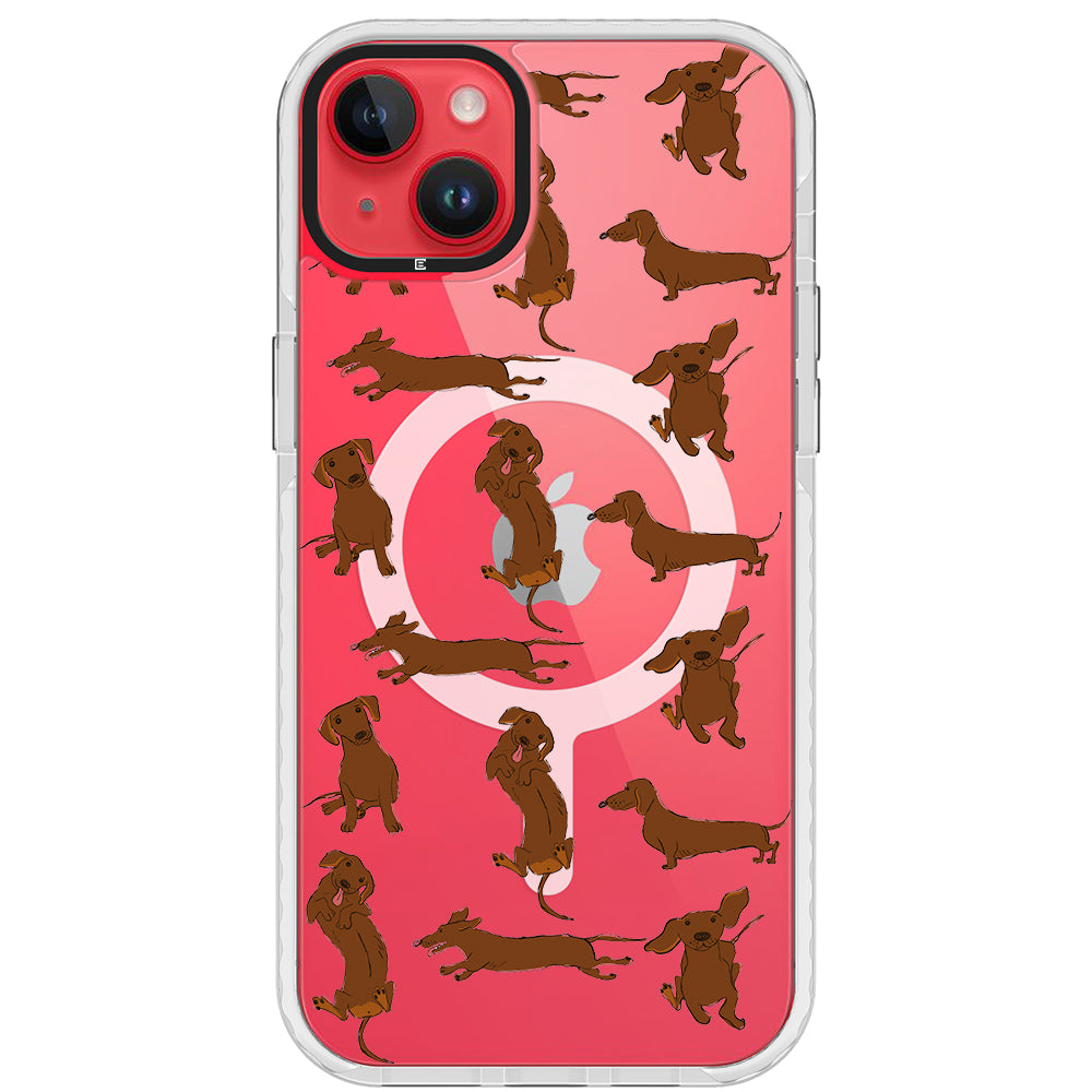 Baby Dachshund Collage Impact iPhone Case