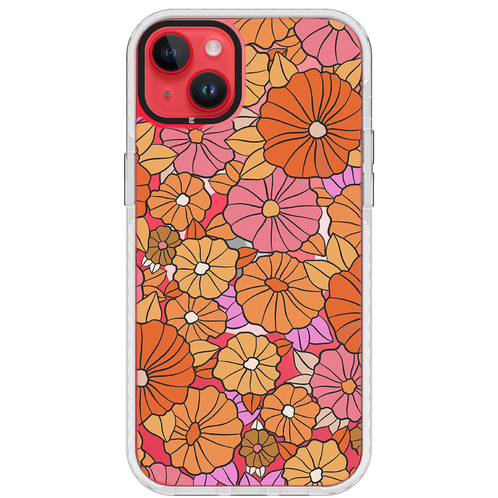 Retro Flowers Impact iPhone Case