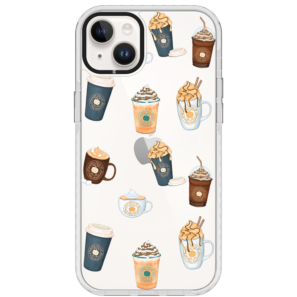 Pumpkin Spice Latte Collage iPhone Case