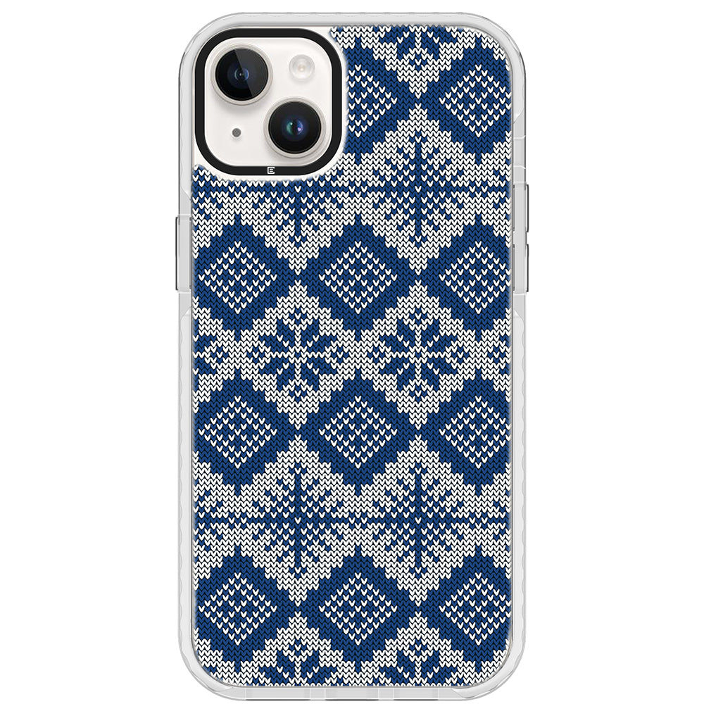 Ugly Sweater Blue White Impact iPhone Case