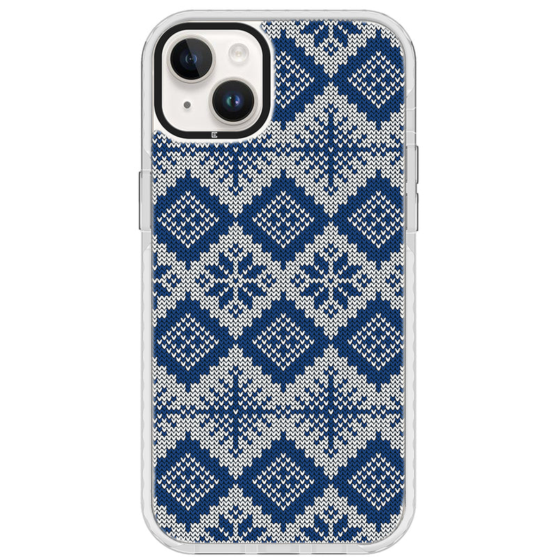 Ugly Sweater Blue White Impact iPhone Case