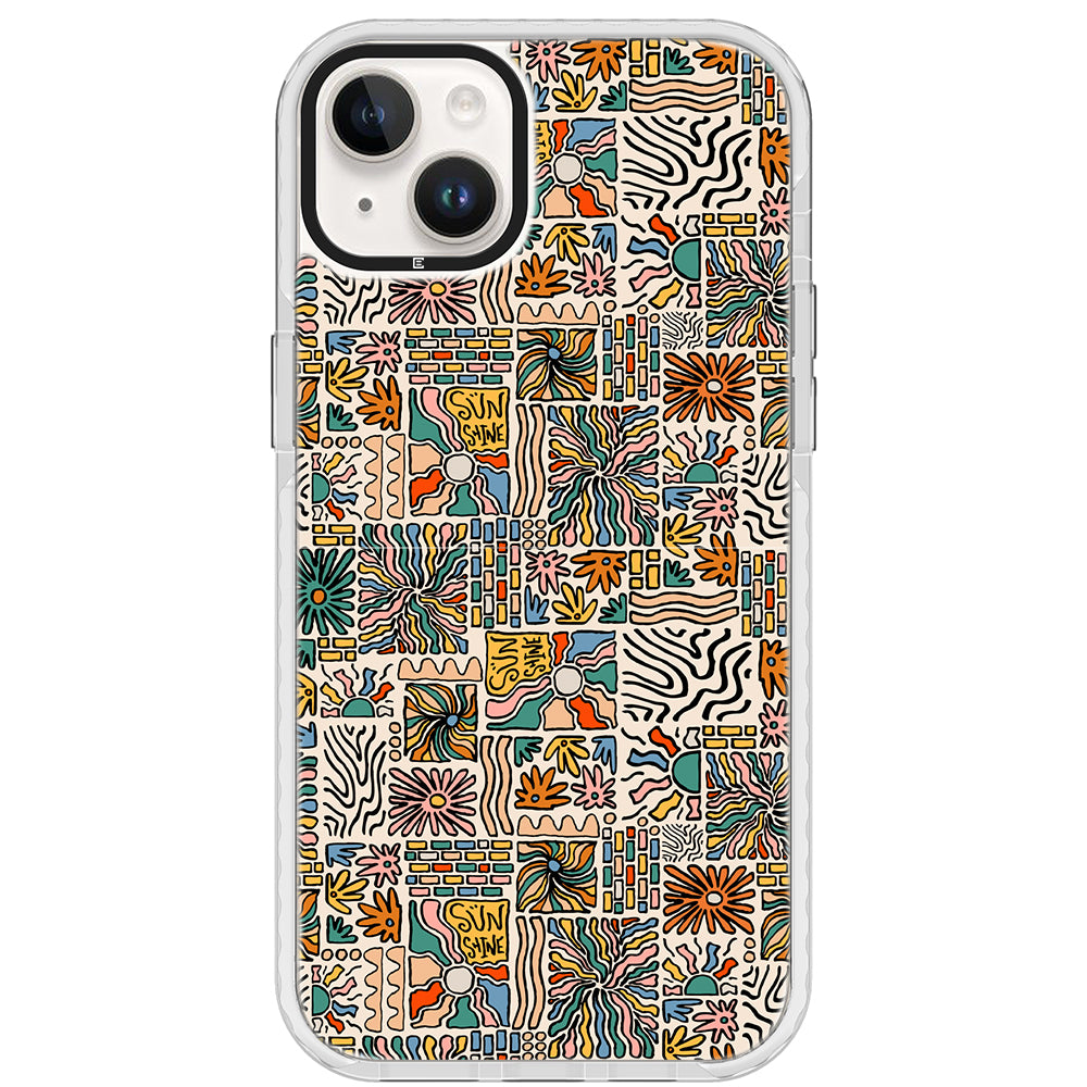 Spring Groovy Pattern Impact iPhone Case