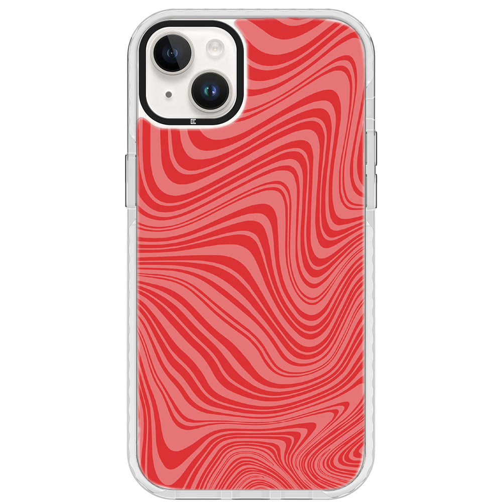 Psychedelic  Red Swirl iPhone Case