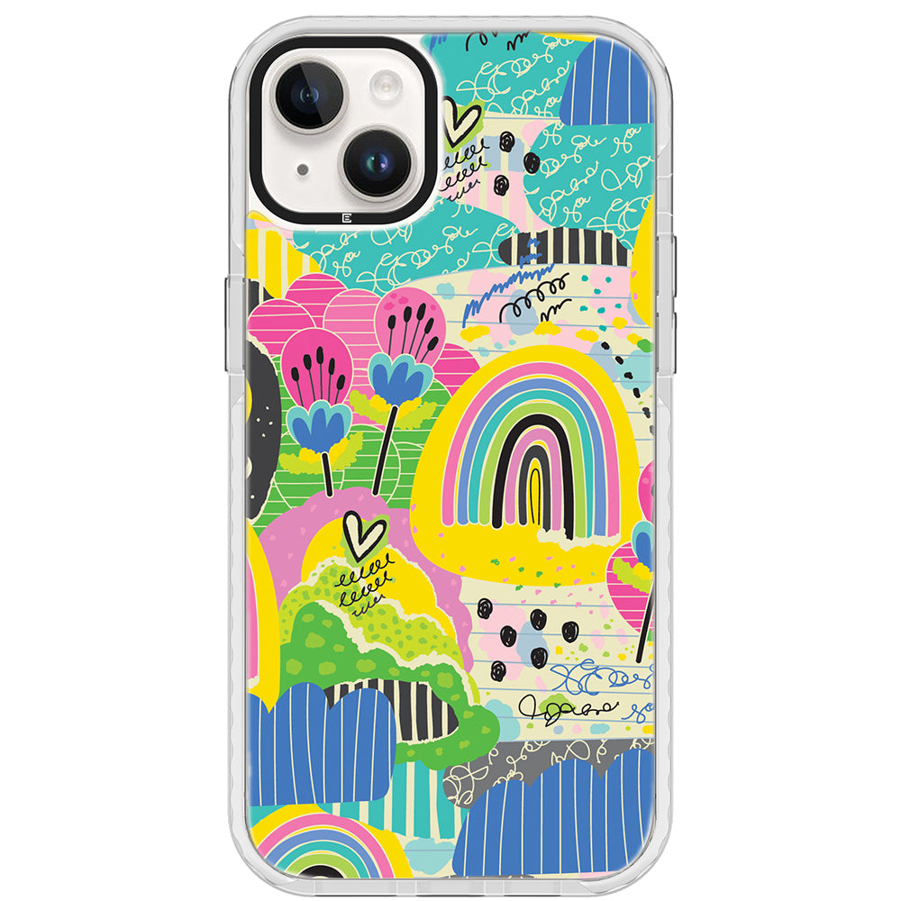 Rainbow Patches Impact iPhone Case