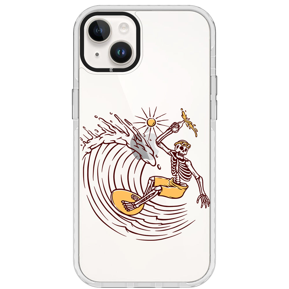 Surfing Skeleton Impact iPhone Case