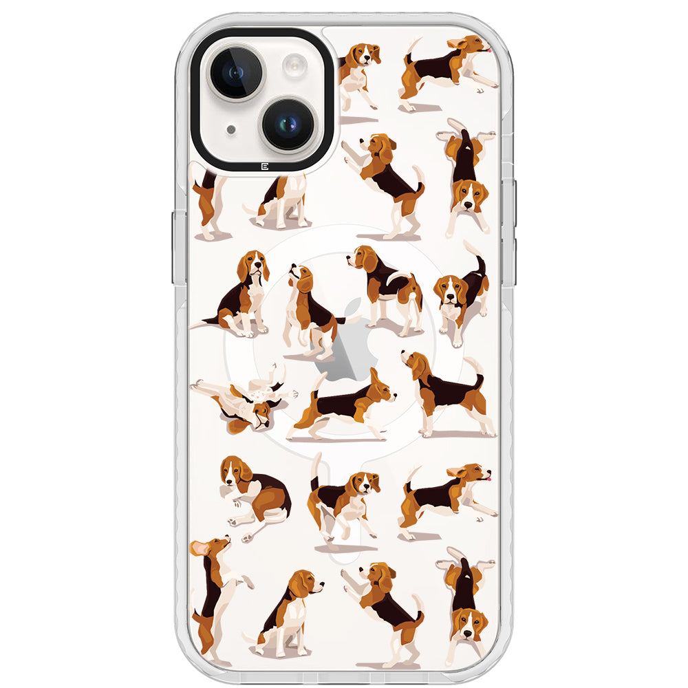 Beagle Hearts Impact iPhone Case