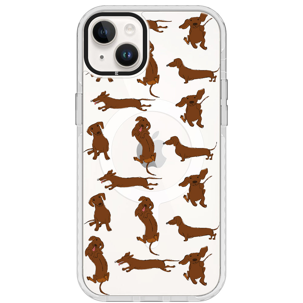 Baby Dachshund Collage Impact iPhone Case