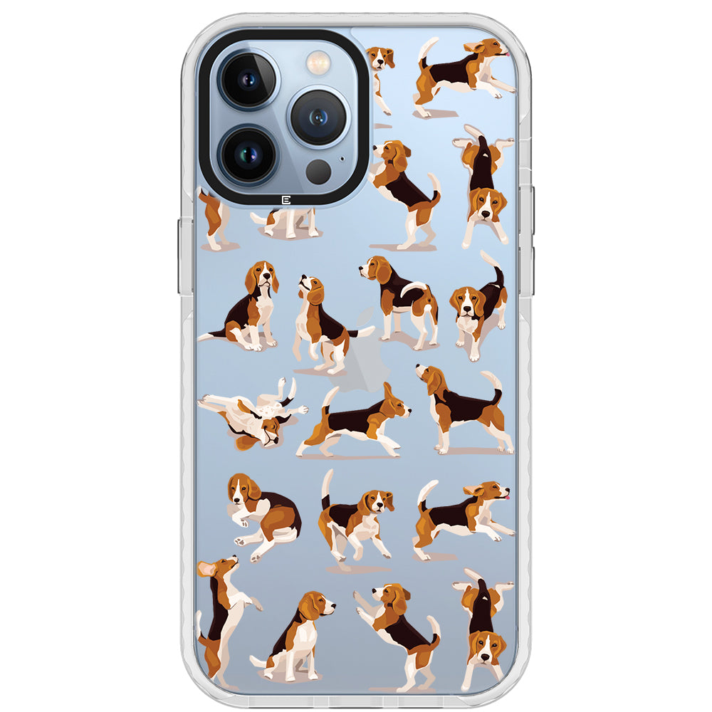 Beagle Hearts Impact iPhone Case