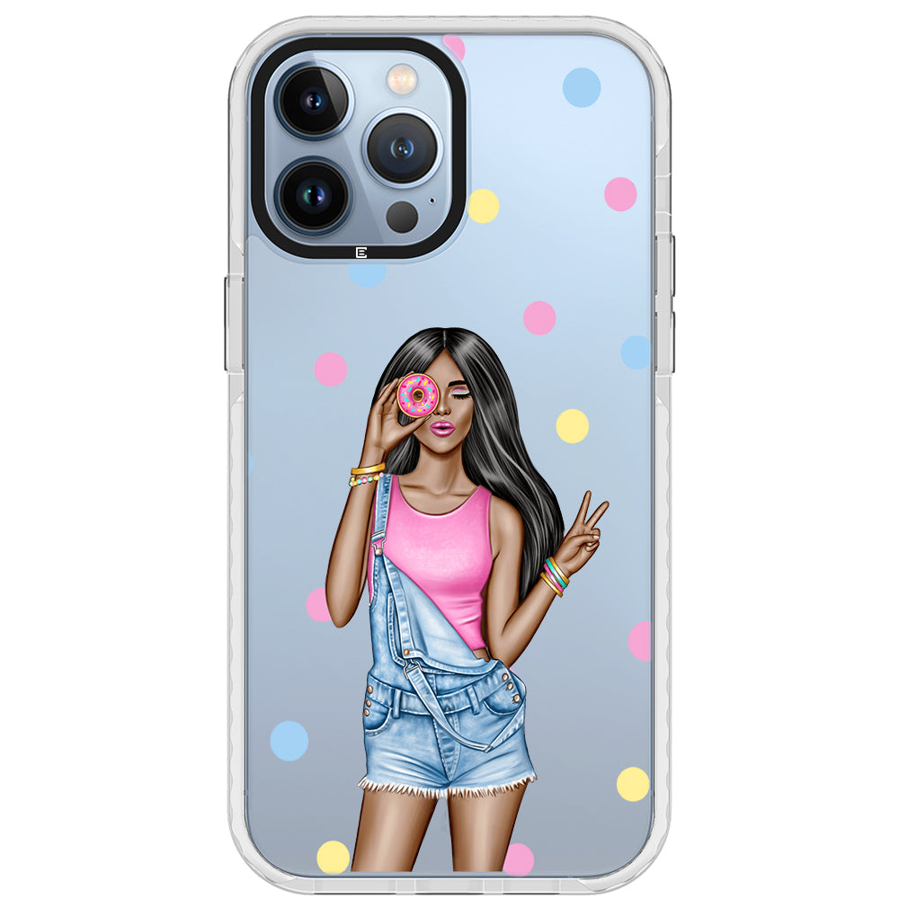 Donut Girl iPhone Case