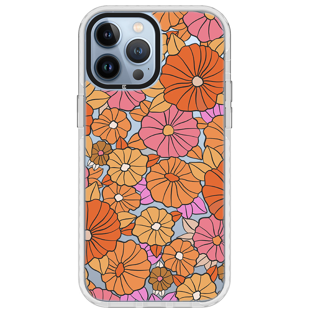 Retro Flowers Impact iPhone Case