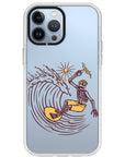 Surfing Skeleton Impact iPhone Case