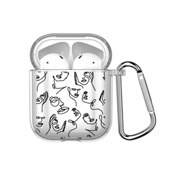Abstract Faces Airpods Case