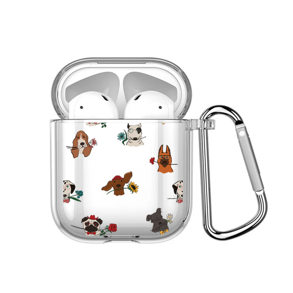 Dogs and Flowers Airpods Case