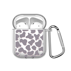 Gray Cow Airpods Case