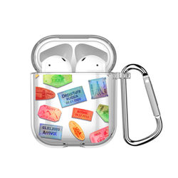 Travel Stamps Airpods Case