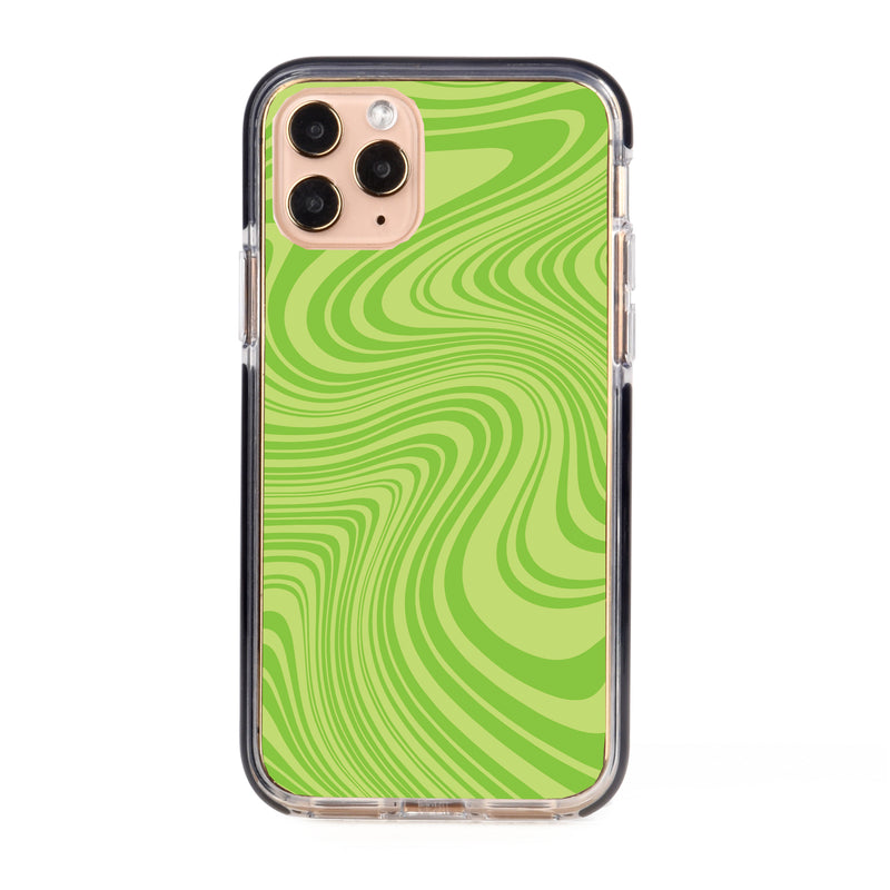 Psychedelic LimeGreen Swirl iPhone Case