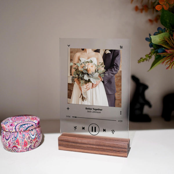 Custom Music Acrylic Plaque with Wood Stand 6*8 inch