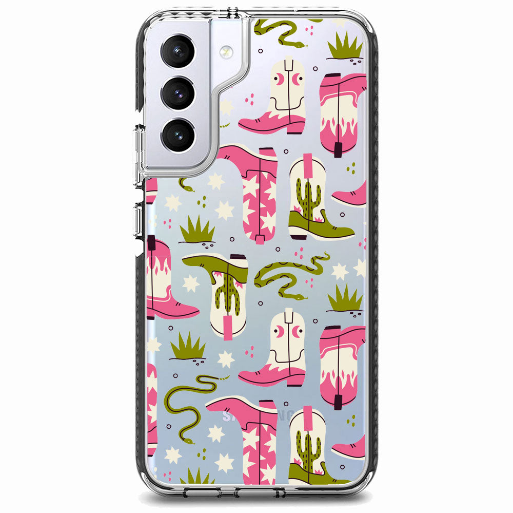 Pink Cowboy Boots Samsung Phone Case BingCases