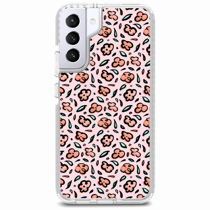 Pink Floral Doodle Samsung Phone Case