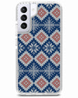 Ugly Sweater Blue White Impact Samsung Case