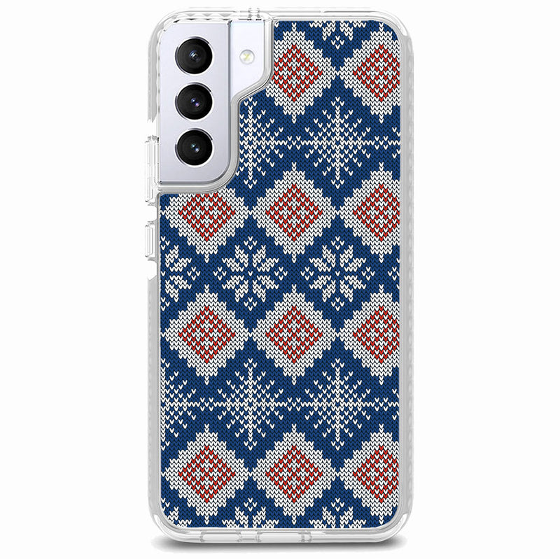 Ugly Sweater Blue White Impact Samsung Case