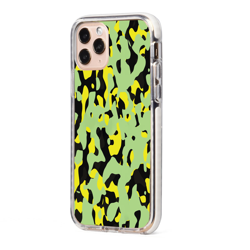 Street Lime Green Camo Impact iPhone Case